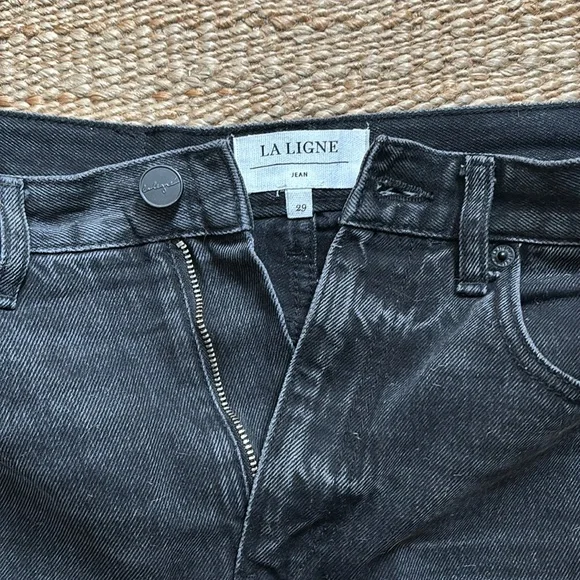 NWOT La Ligne Kate Skirt, high waist black denim, size 29 - Picture 6 of 6